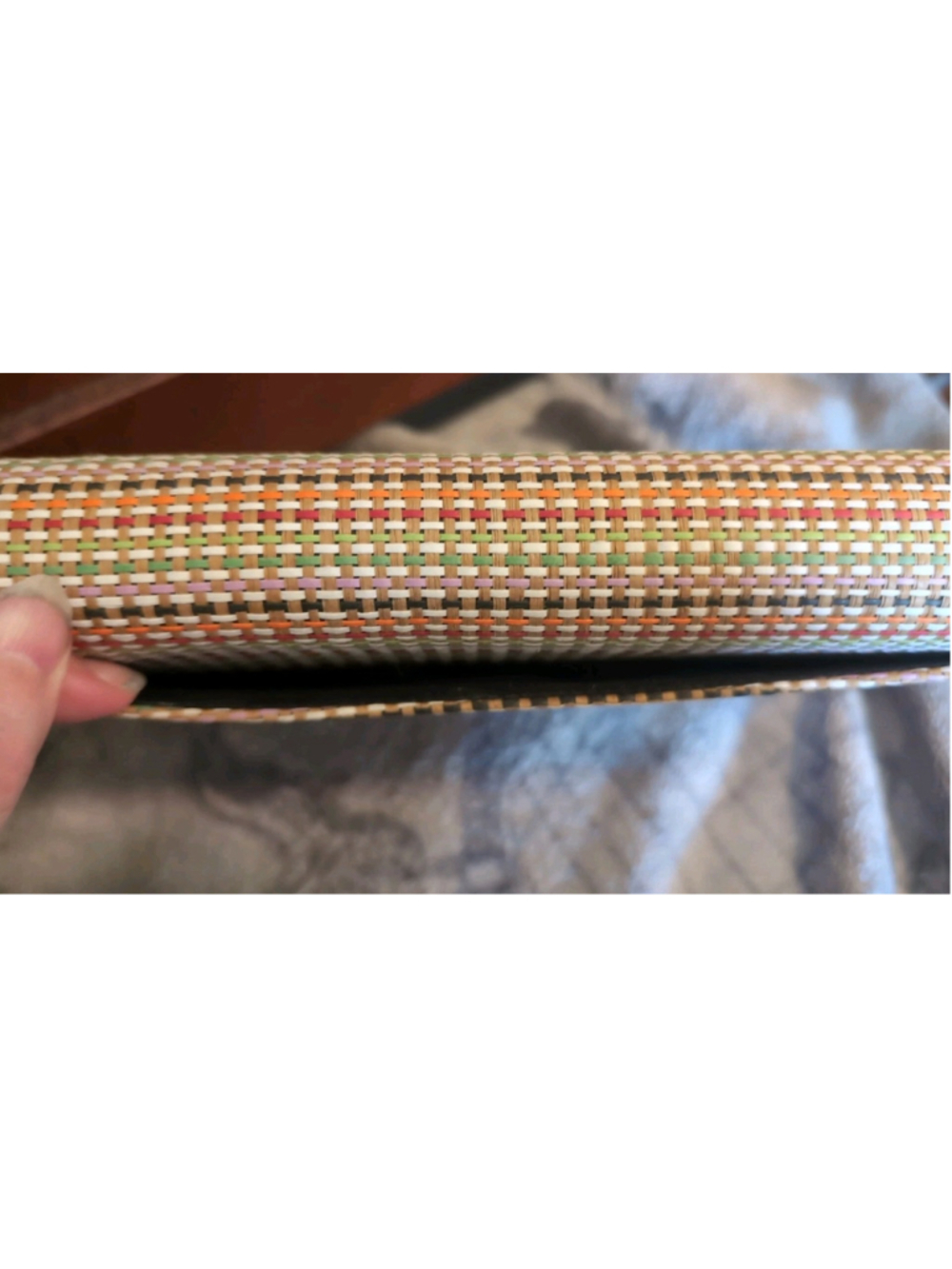 A New Day Multicolor Woven Snap Closure Clutch/Wristlet - Picture 3 of 6